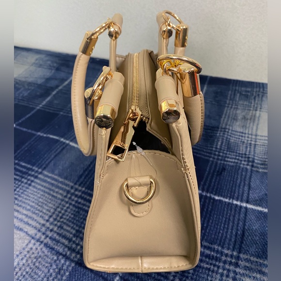 Bebe Rowan SM Top Handle Crossbody - Beige - Picture 5 of 13